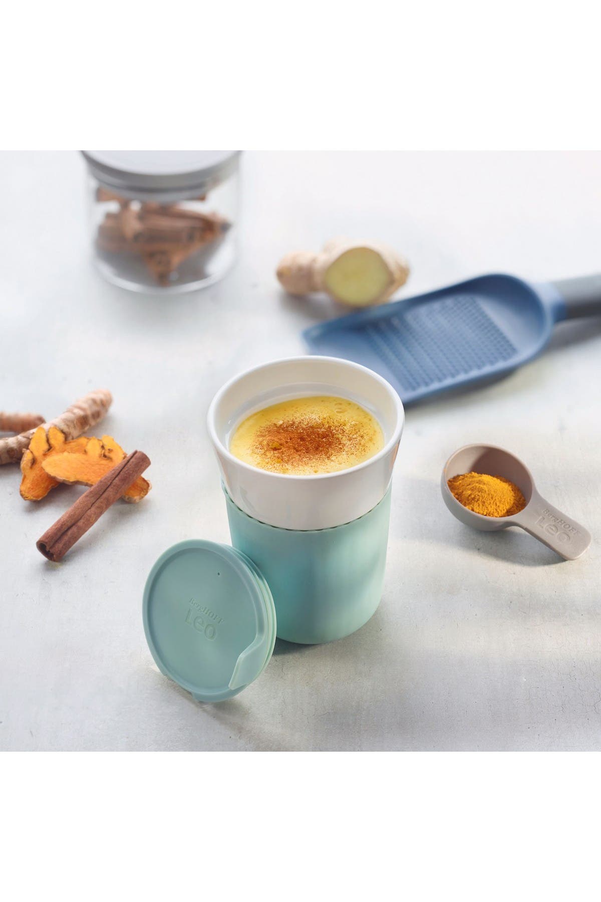 Leo Green Porcelain Travel Mug, Set of 2 - Thumbnail 2