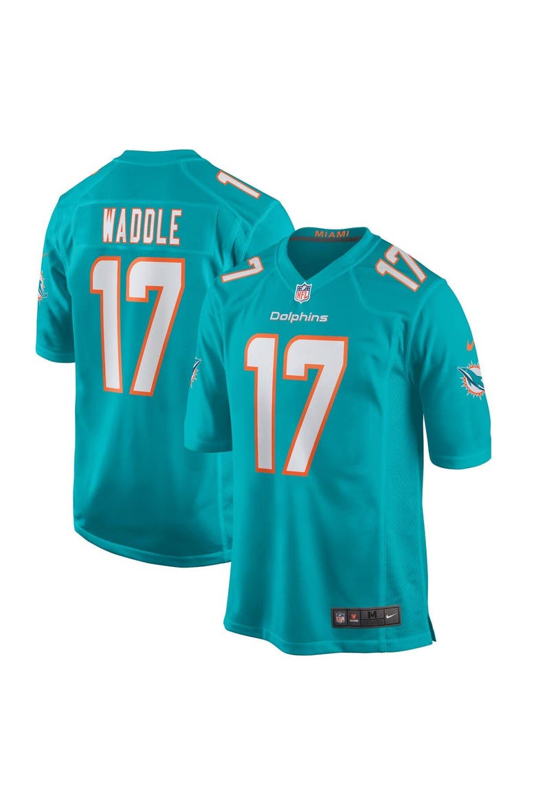 Youth Nike Jaylen Waddle Aqua Miami Dolphins Game Jersey, Main, color, Aqua