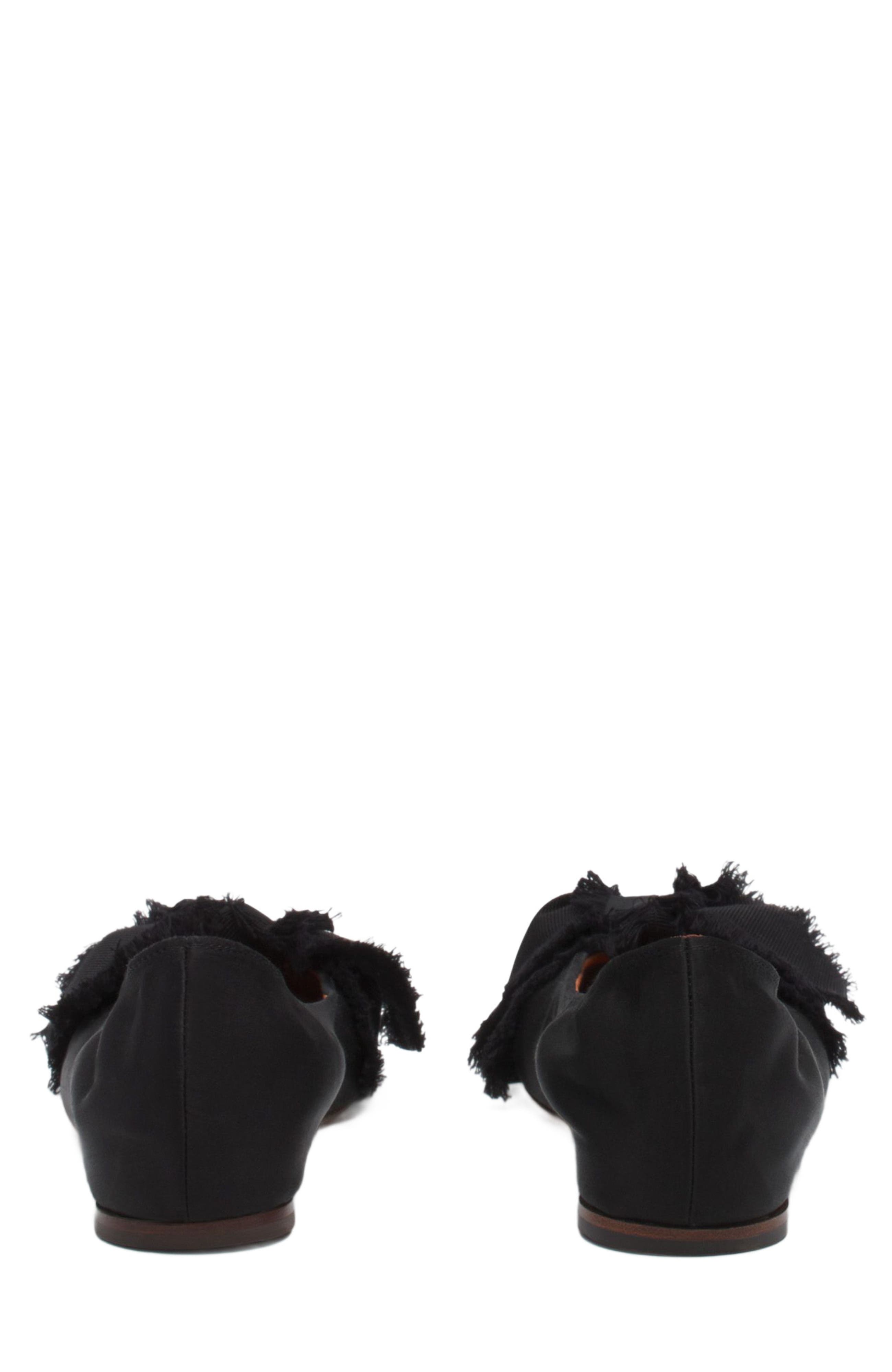 Lanvin BALLERINA FLAT WITH A SATIN BOW, Alternate, color, Black