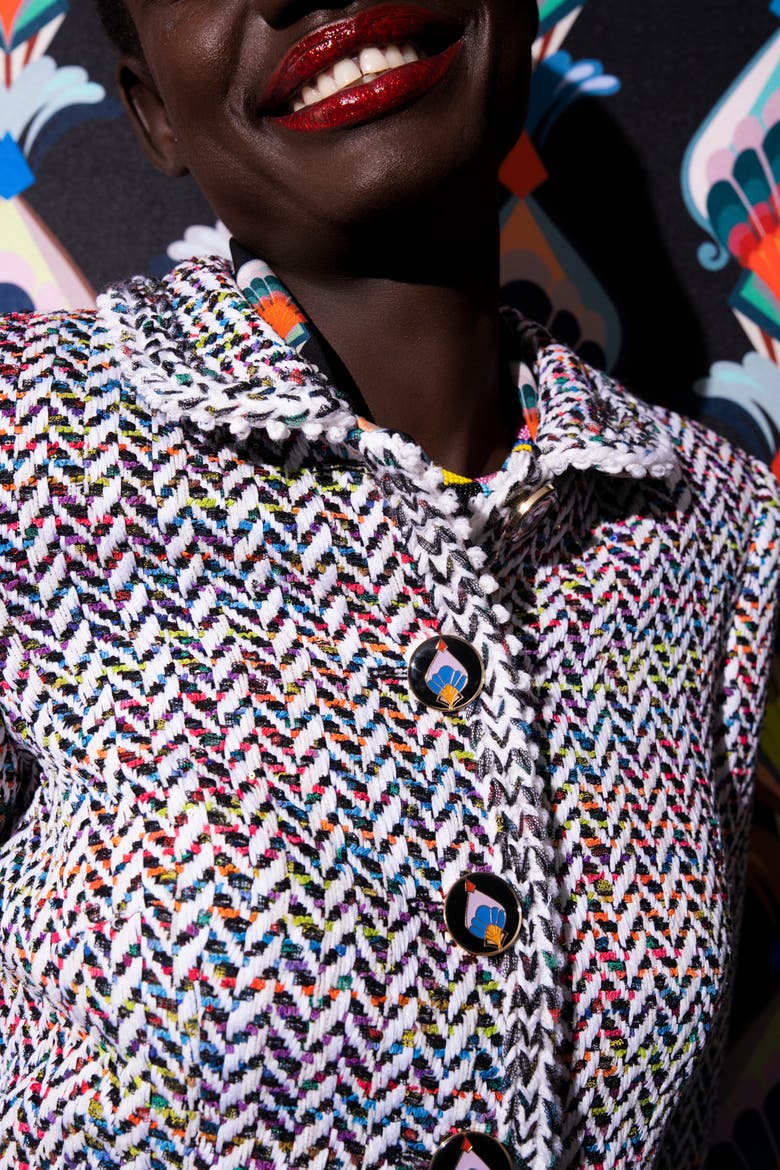 Tweed Jacket With Patch Pockets, Alternate, color, Multicolour