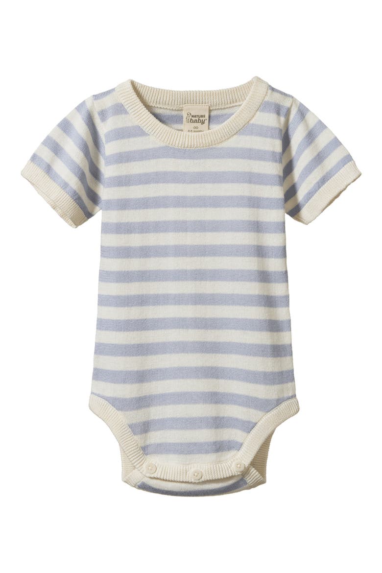 Ren Organic Cotton Knit Bodysuit, Main, color, ZEN BLUE SEA STRIPE