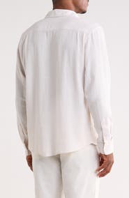 Vintage Summer Linen Blend Button-Down Shirt