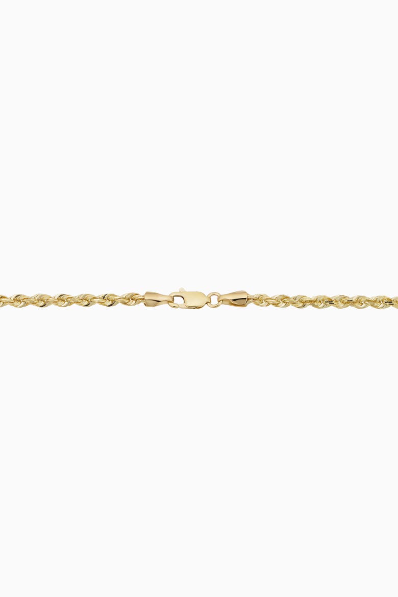 Men's Titan Rope Chain Bracelet in 10K Gold, Alternate, color, Yellow Gold