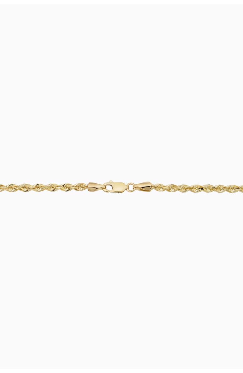 Oradina Men's Titan Rope Chain Bracelet in 14K Gold, Alternate, color, Yellow Gold