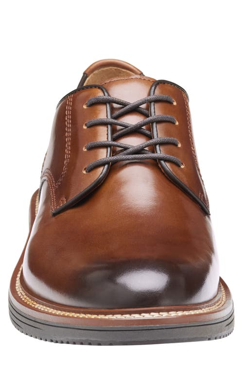 Johnston & Murphy Upton Plain Toe Derby In Tan Full Grain Tan