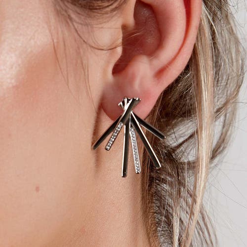 Lucy Quartermaine Fan Key Studs In Sterling Silver