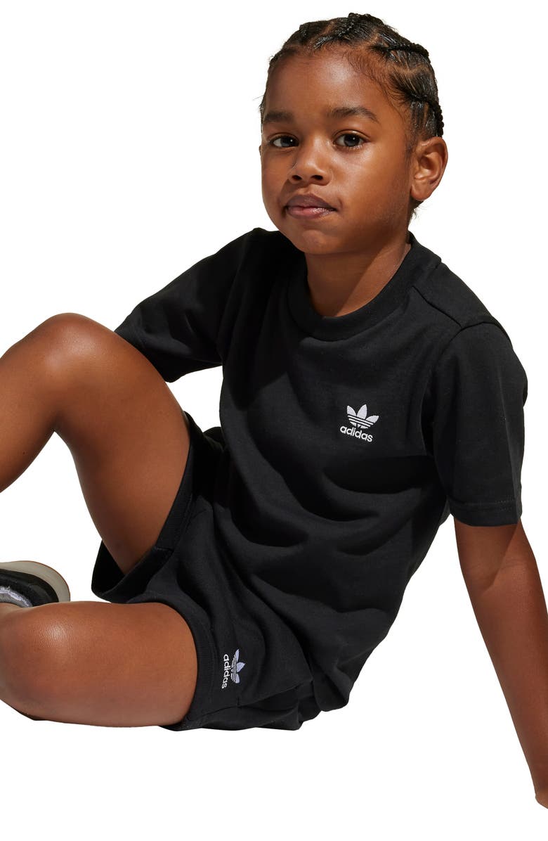 adidas Originals Kids' Trefoil T-Shirt & Shorts Set, Alternate, color,