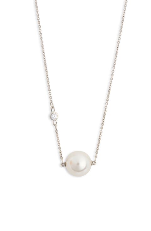 Perle Cubic Zirconia & Faux Pearl Long Necklace