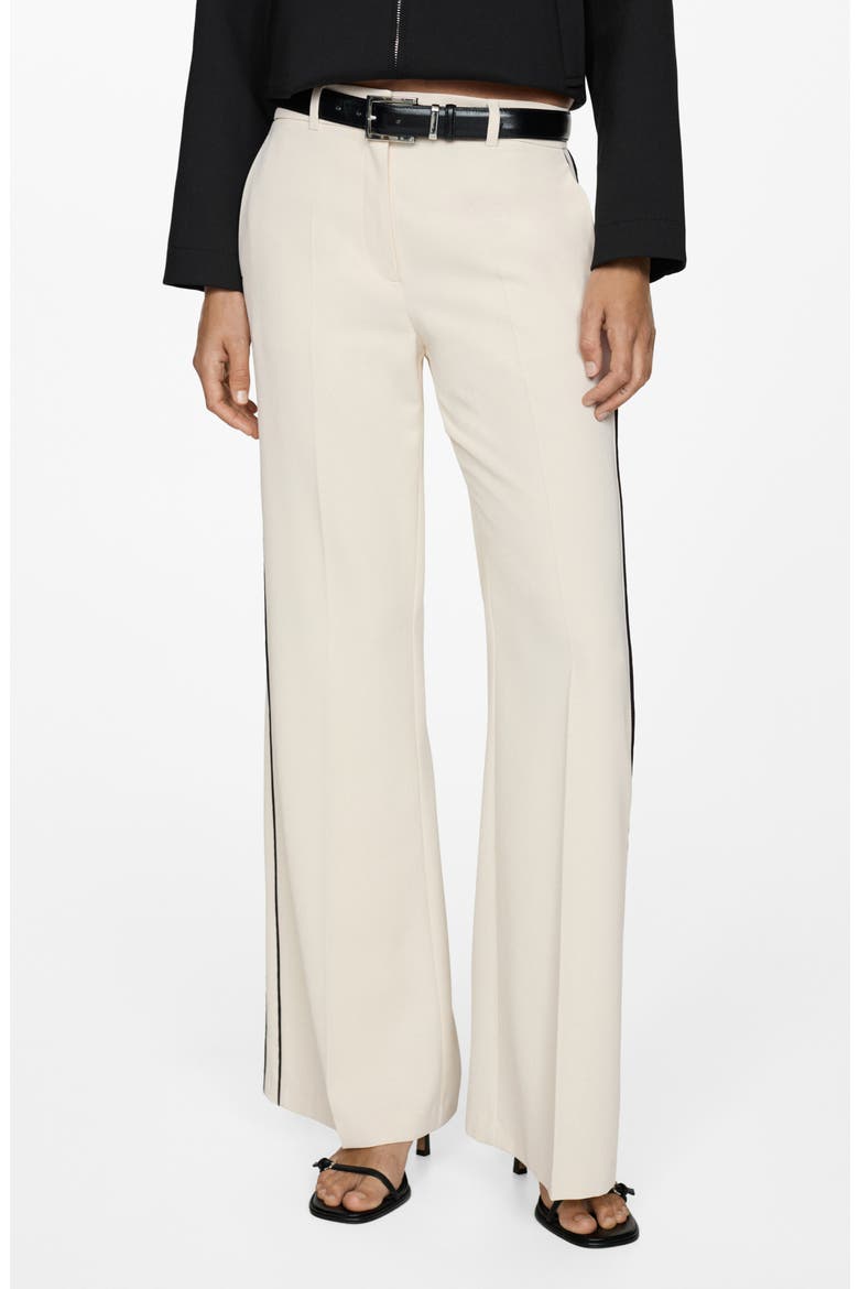 Side Stripe Knit Wide Leg Pants, Main, color, ECRU