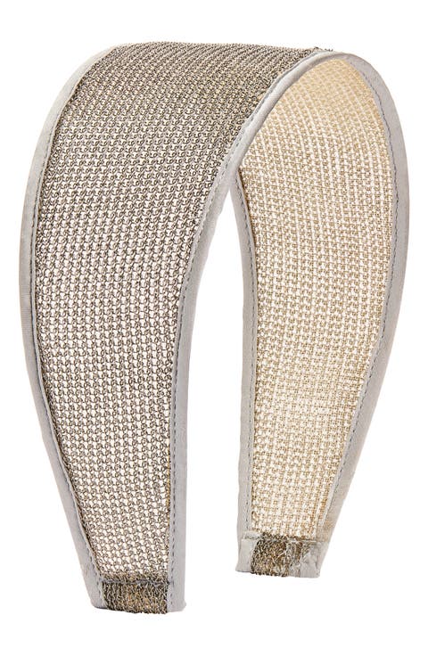 Wide Metallic Mesh Headband