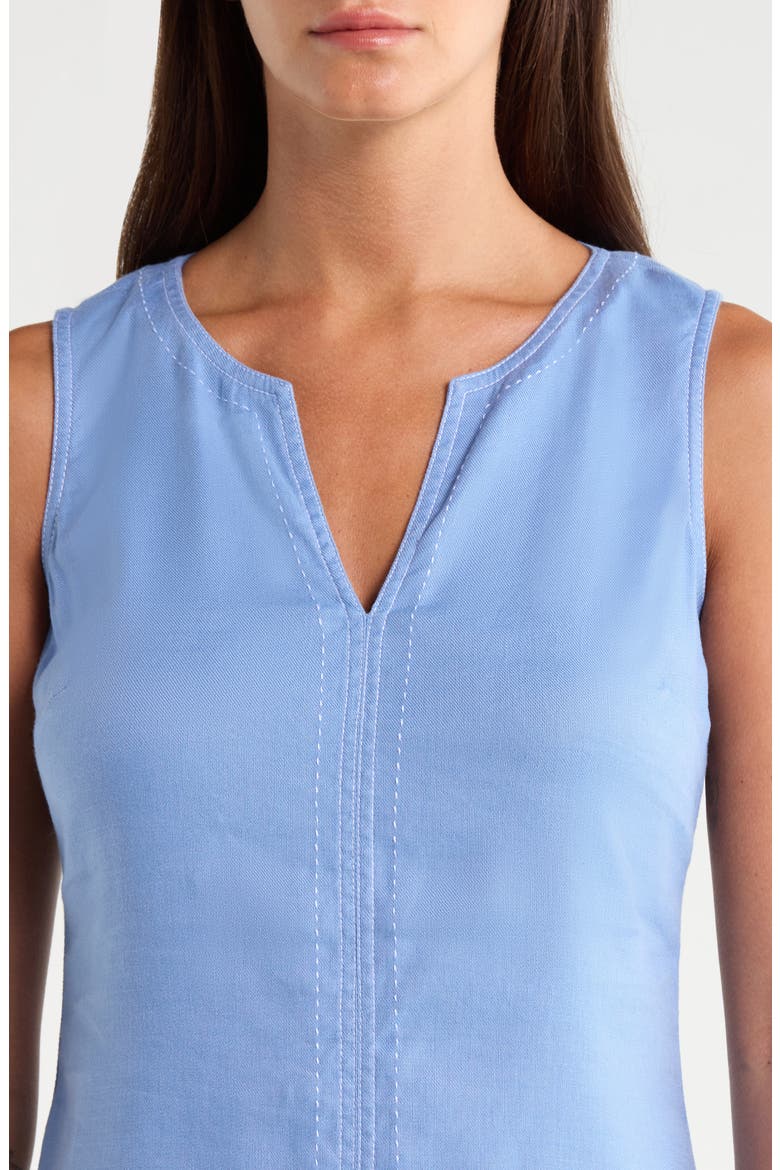 Palm-a-Dora Split Neck Bay Shift Dress, Alternate, color, BLUE MONDAY