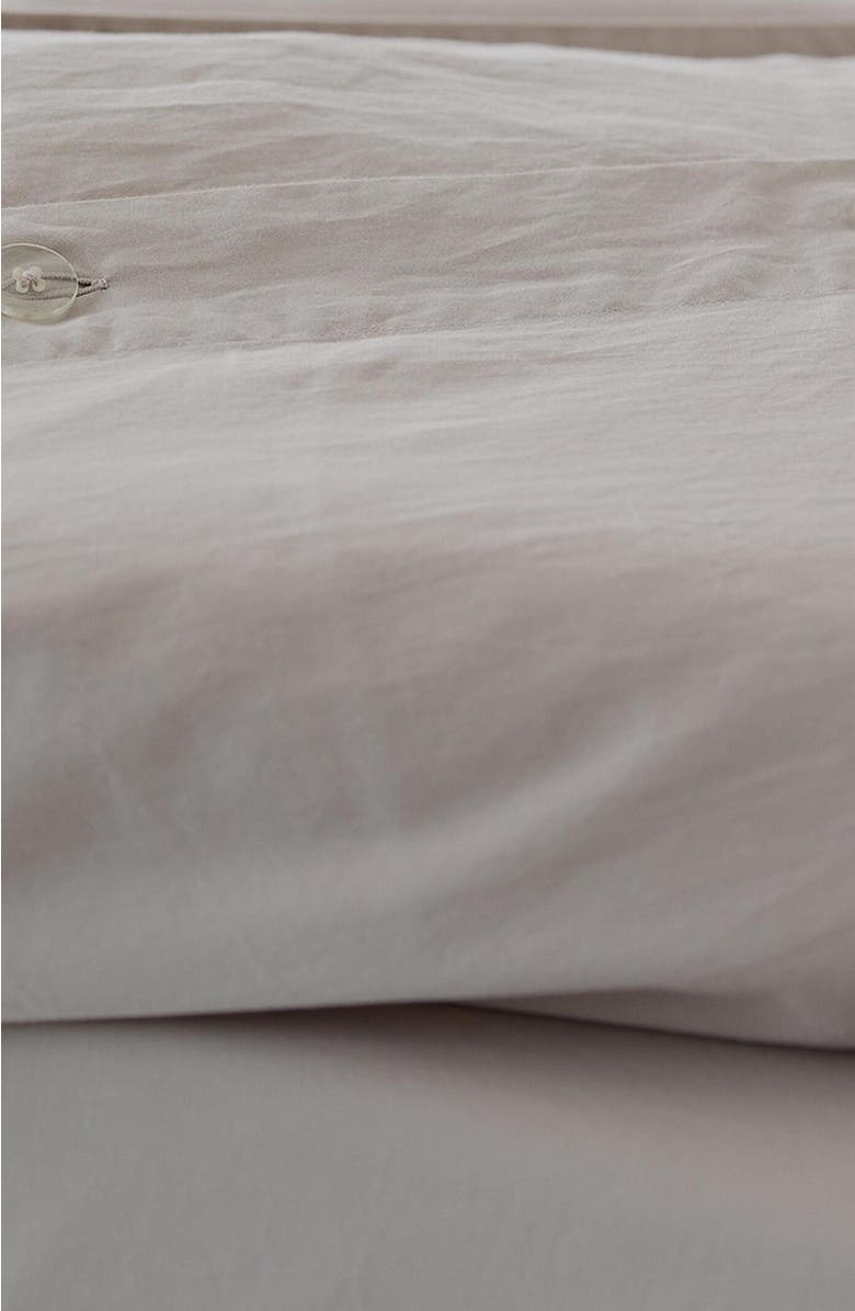 Pact Organic Room Service Sateen Duvet Cover, Alternate, color, Dove Grey