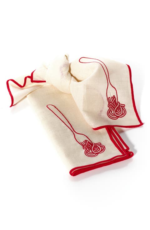 Set of 2 Embroidered Napkins