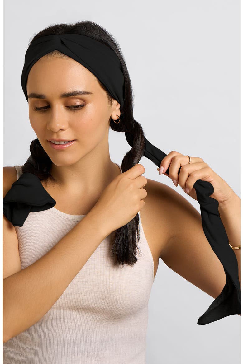 Set & Flow Heatless Curling Headband, Alternate, color, BLACK