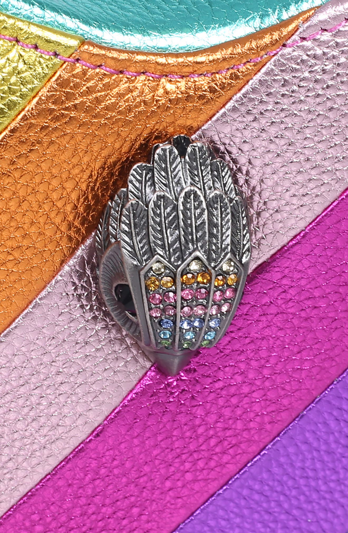 Kurt Geiger London Rainbow Shop Mini Kensington Heart Crossbody Bag, Alternate, color, Multi/ Other