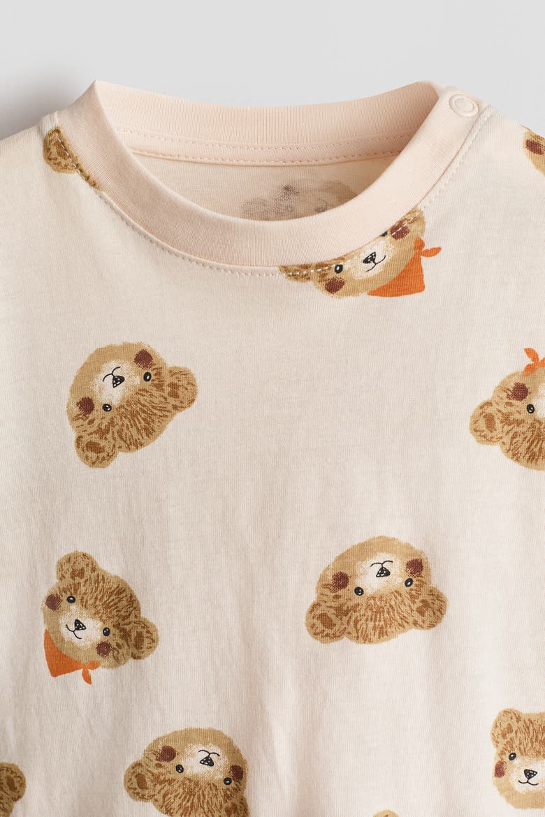5-pack Cotton T-shirts, Alternate, color, Dark blue/teddy bears