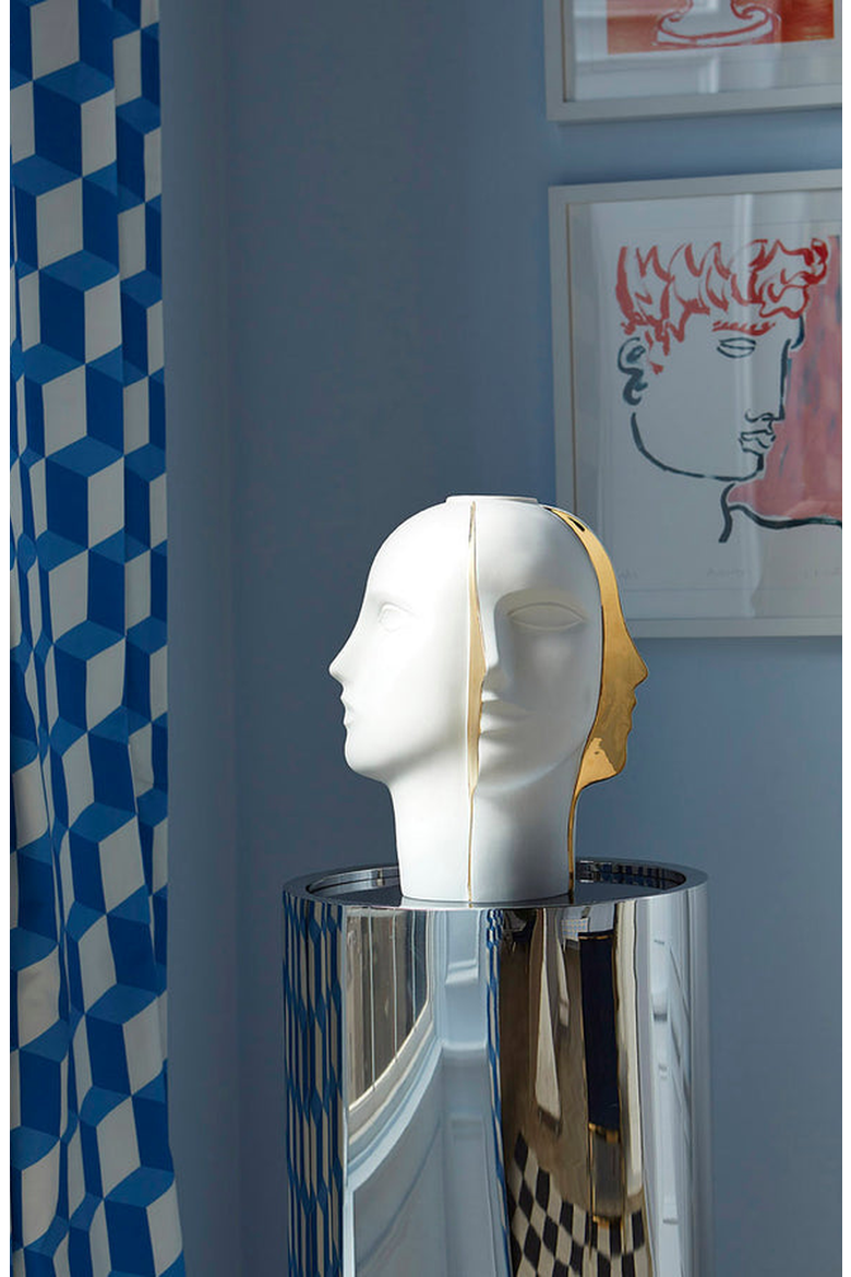 Atlas Split Vase, Alternate, color, White / Gold