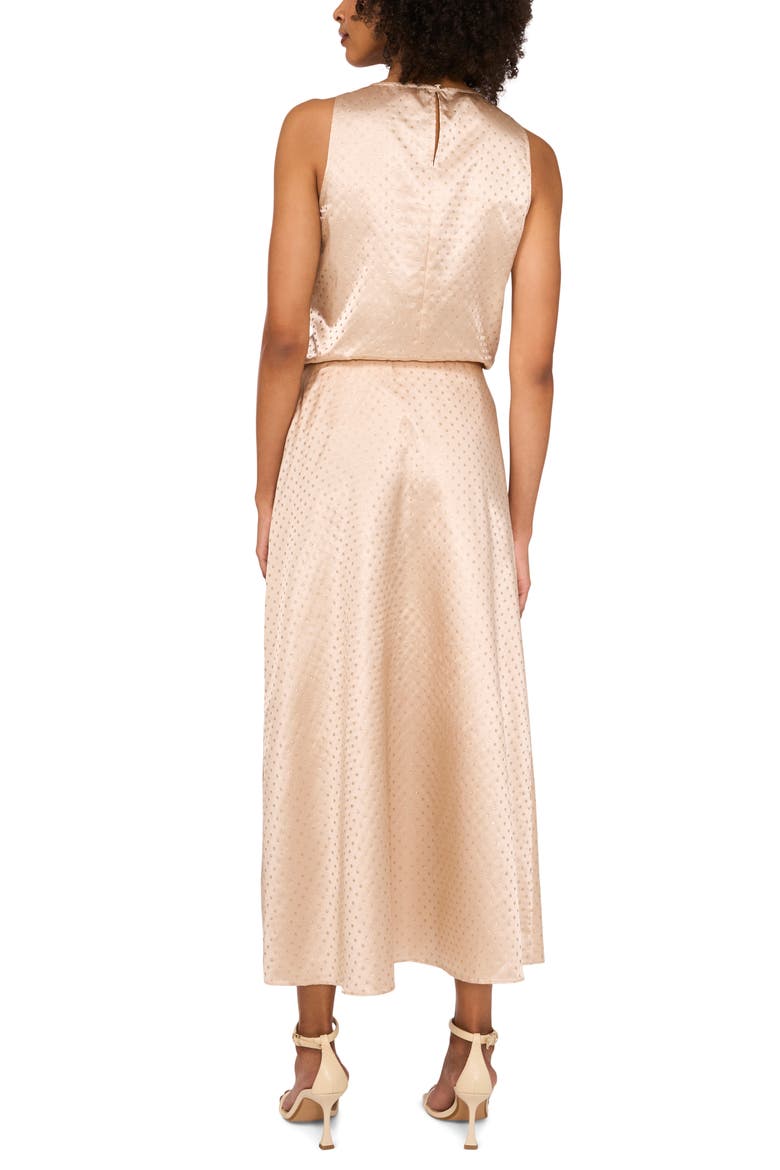 Metallic Dot Bias Satin Maxi Skirt, Alternate, color, SOLAR GLOW