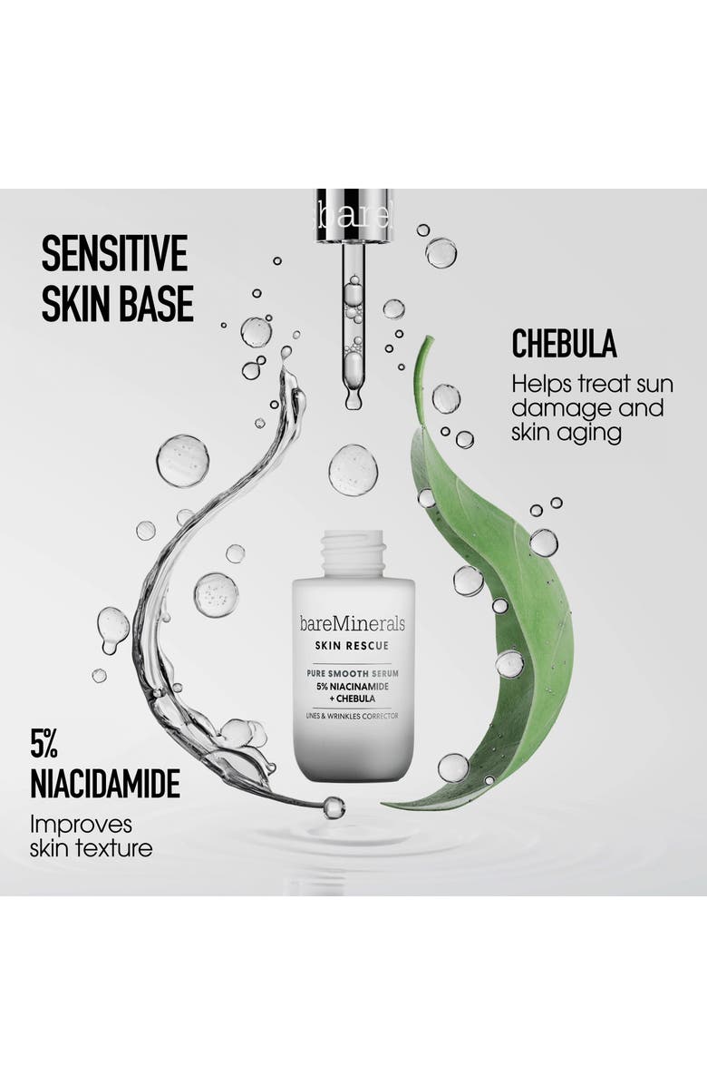 bareMinerals<sup>®</sup> SKIN RESCUE Pure Smooth Serum with 5% Niacinamide and Chebula, Alternate, color, Pure Smooth Serum