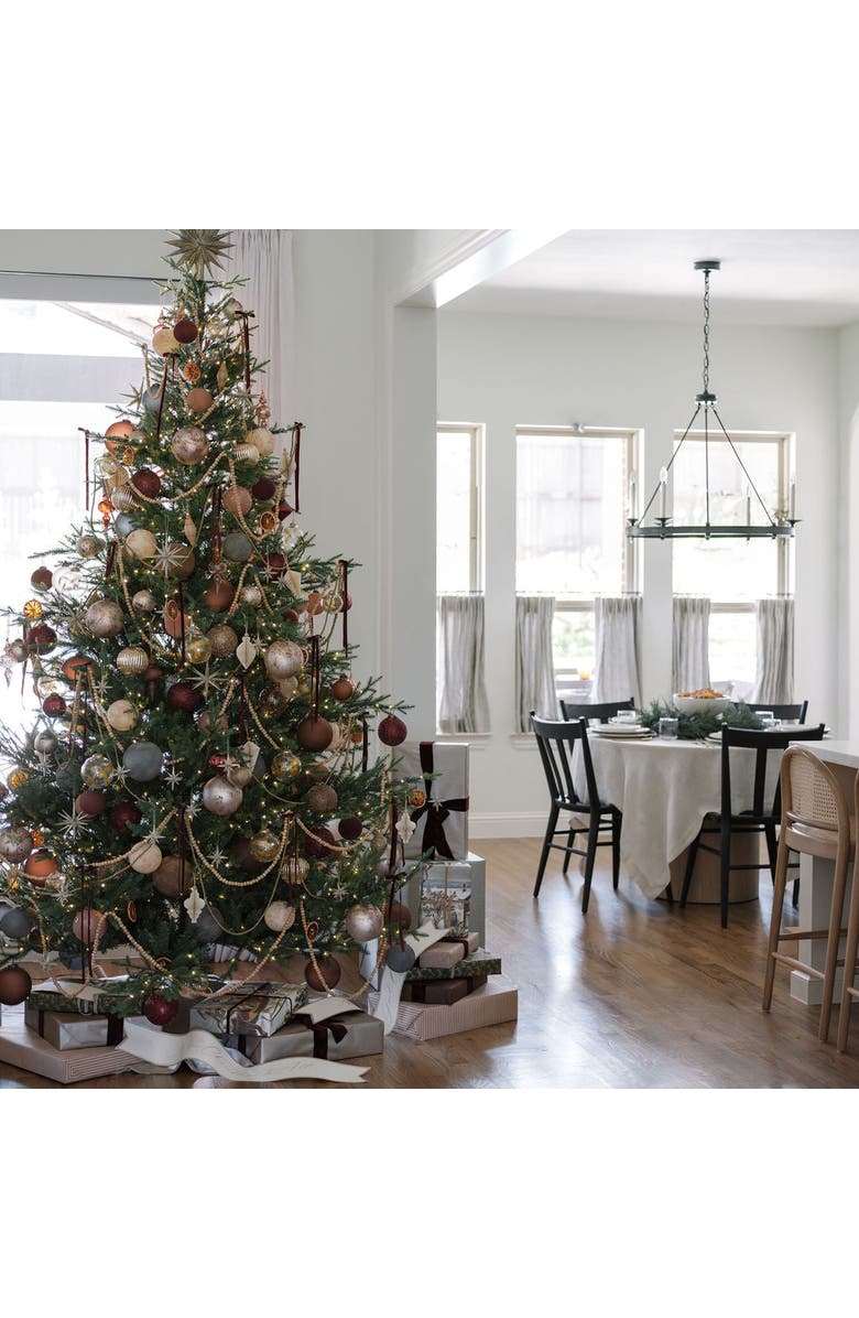 CG Hunter 4" Artisan Glass Gold Etched Leaf Ornament, Alternate, color, Gold Etched