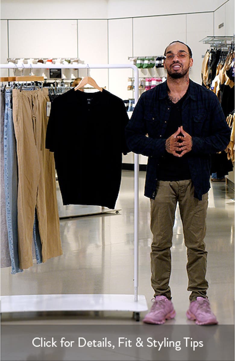 Tyne Textured Johnny Collar Polo Sweater, sales video thumbnail