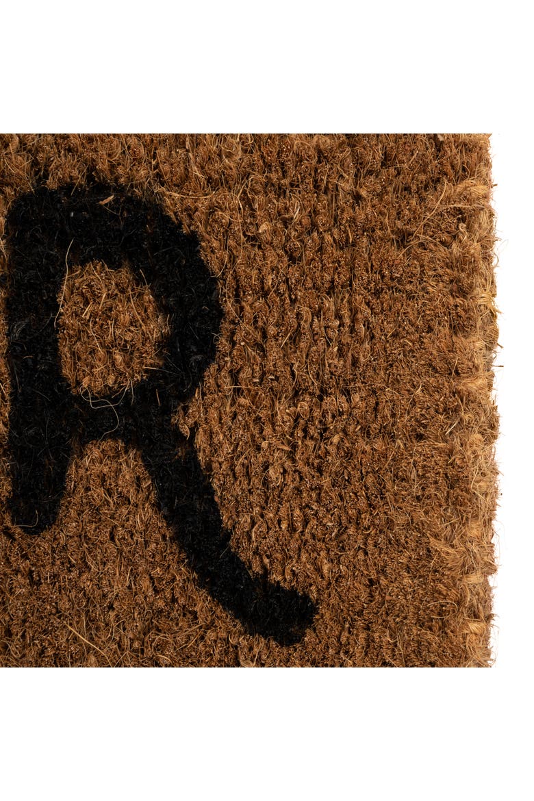 "Bonjour/Au Revoir" Rectangle Coir Doormat, Alternate, color, Natural