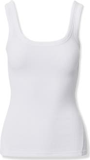rag & bone The Essential Rib Cotton U-Neck Tank