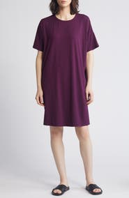 Eileen Fisher Boxy Crewneck T-Shirt Dress