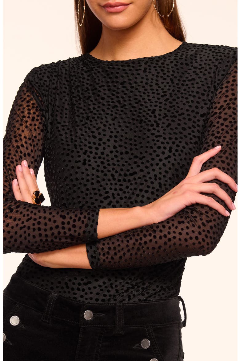 Larry Polka Dot Long Sleeve Top, Alternate, color, BLACK DOT