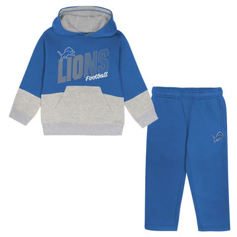 Toddler Outerstuff Blue Detroit Lions Lineman Fleece Hoodie 
Pants Set