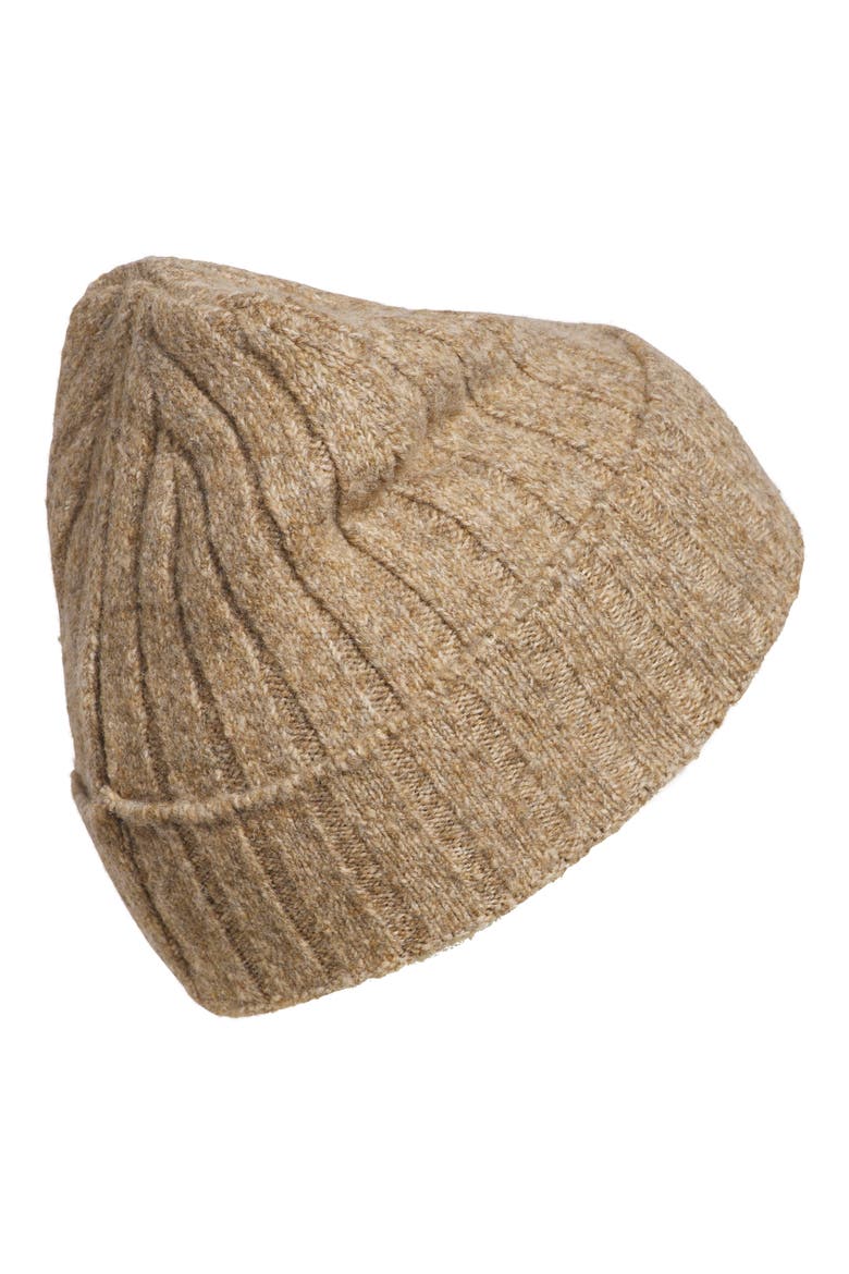Gender Inclusive Ribbed Beanie, Alternate, color, KHAKI/ KHAKI