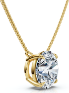 Bliss Diamond 1 1/2Ct Round Cut Solitaire Diamond Pendant 14k Gold Women's 18" Chain Lab Grown