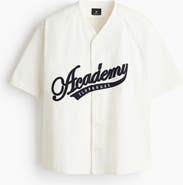 H&M Relaxed Fit Cotton Baseball Shirt