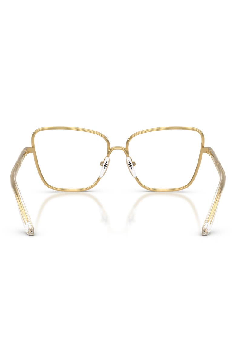 Dolce&Gabbana Kids 50mm Butterfly Optical Glasses, Alternate, color, Gold / Demo Lens