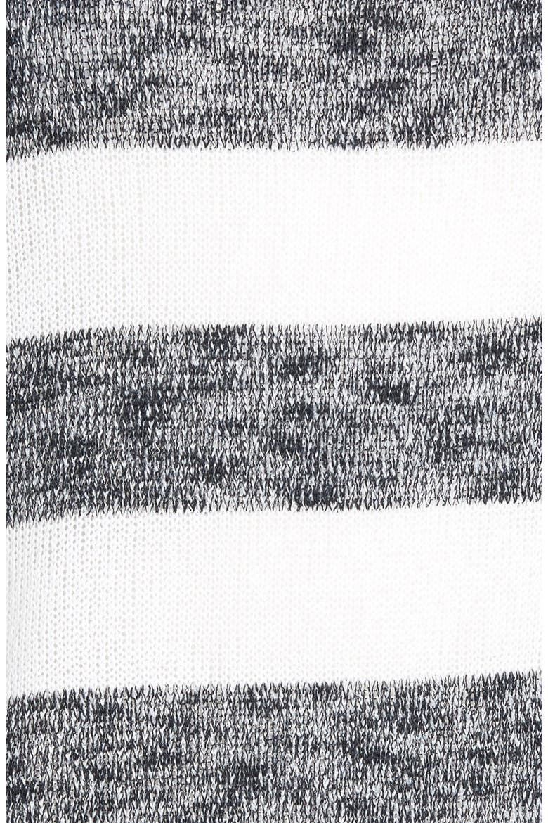 Woven Trim Tee, Alternate, color, GREY/ WHITE