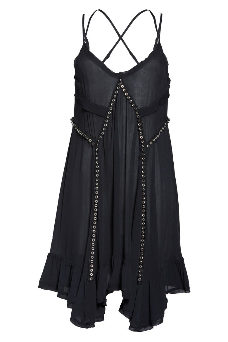 Sway with Me Trapeze Tunic Dress, Alternate, color, BLACK