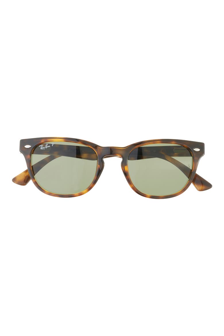 49mm Polarized Wayfarer Sunglasses, Main, color, GREEN HAVANA