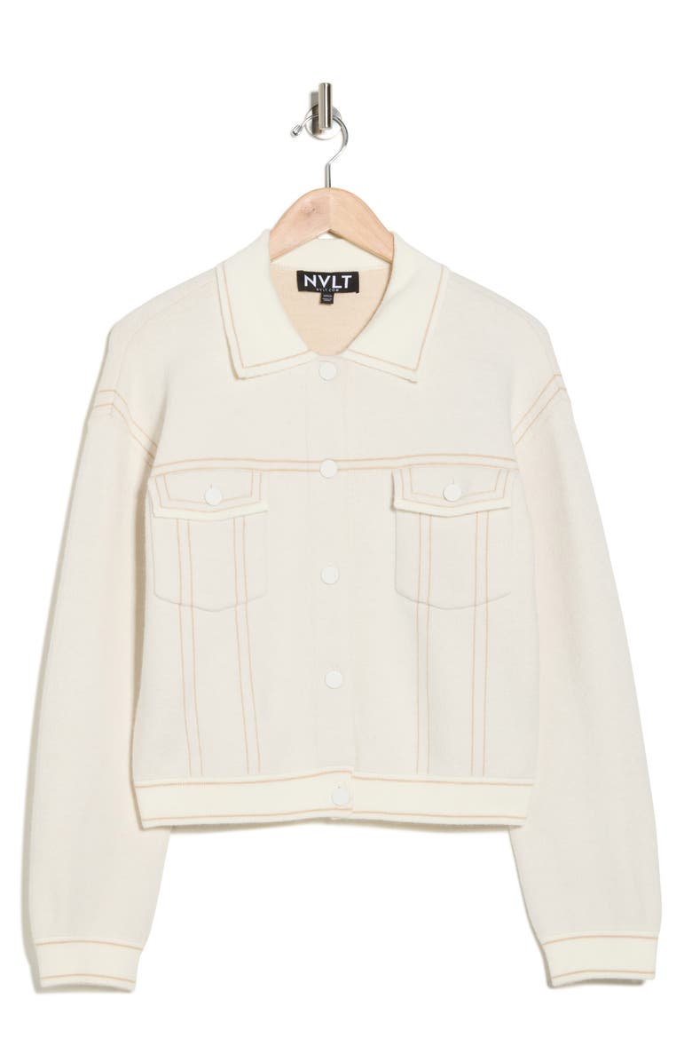 NVLT Sweater Jacket, Alternate, color, Marshmallow