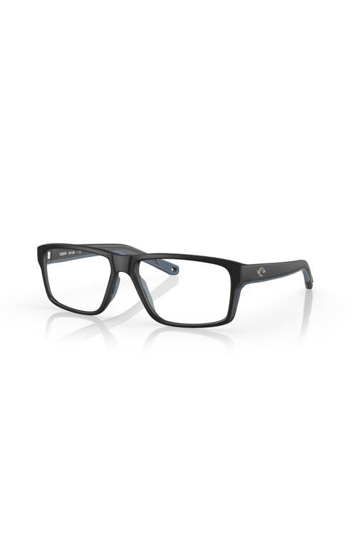 Costa 57mm Rectangle Optical Glasses In Black