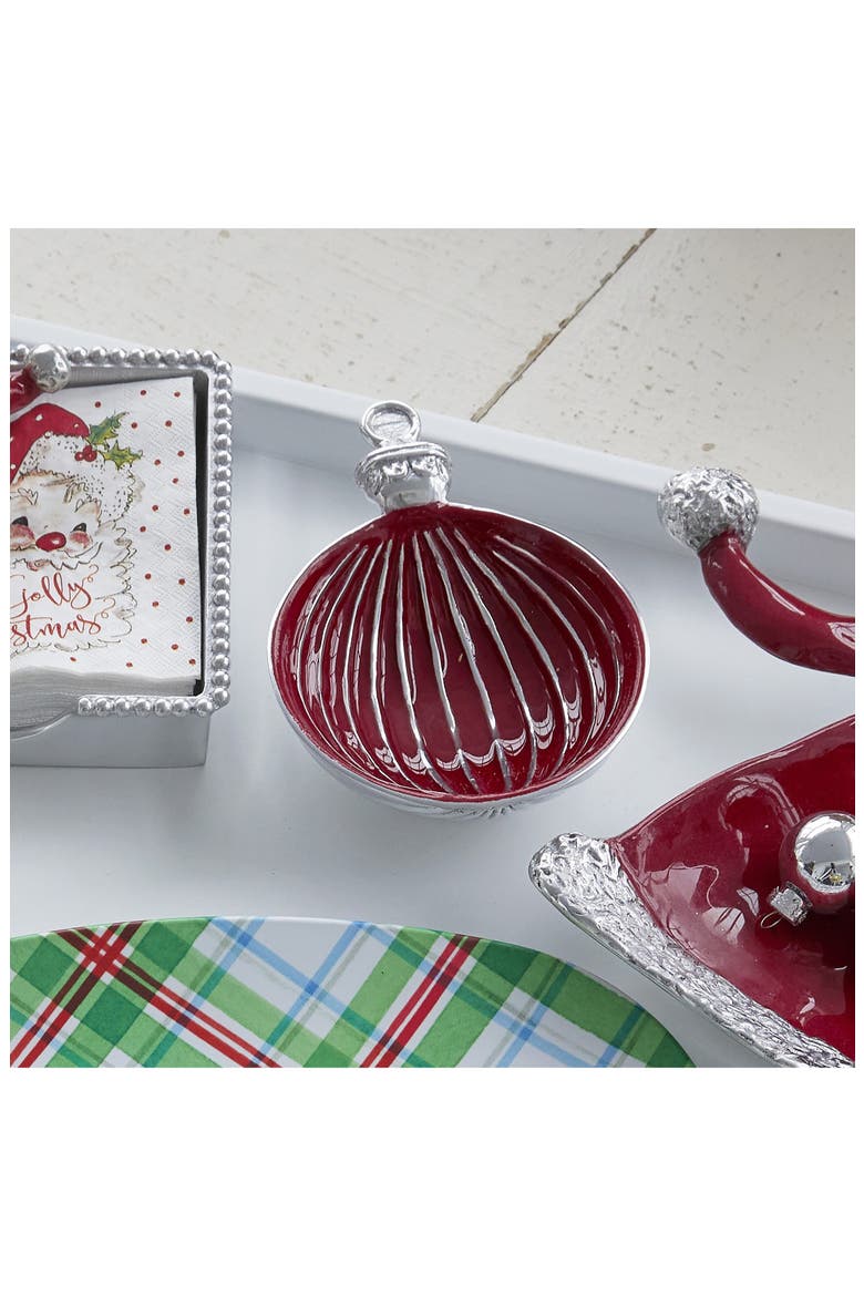 Ornament Candy Dish, Alternate, color, RED