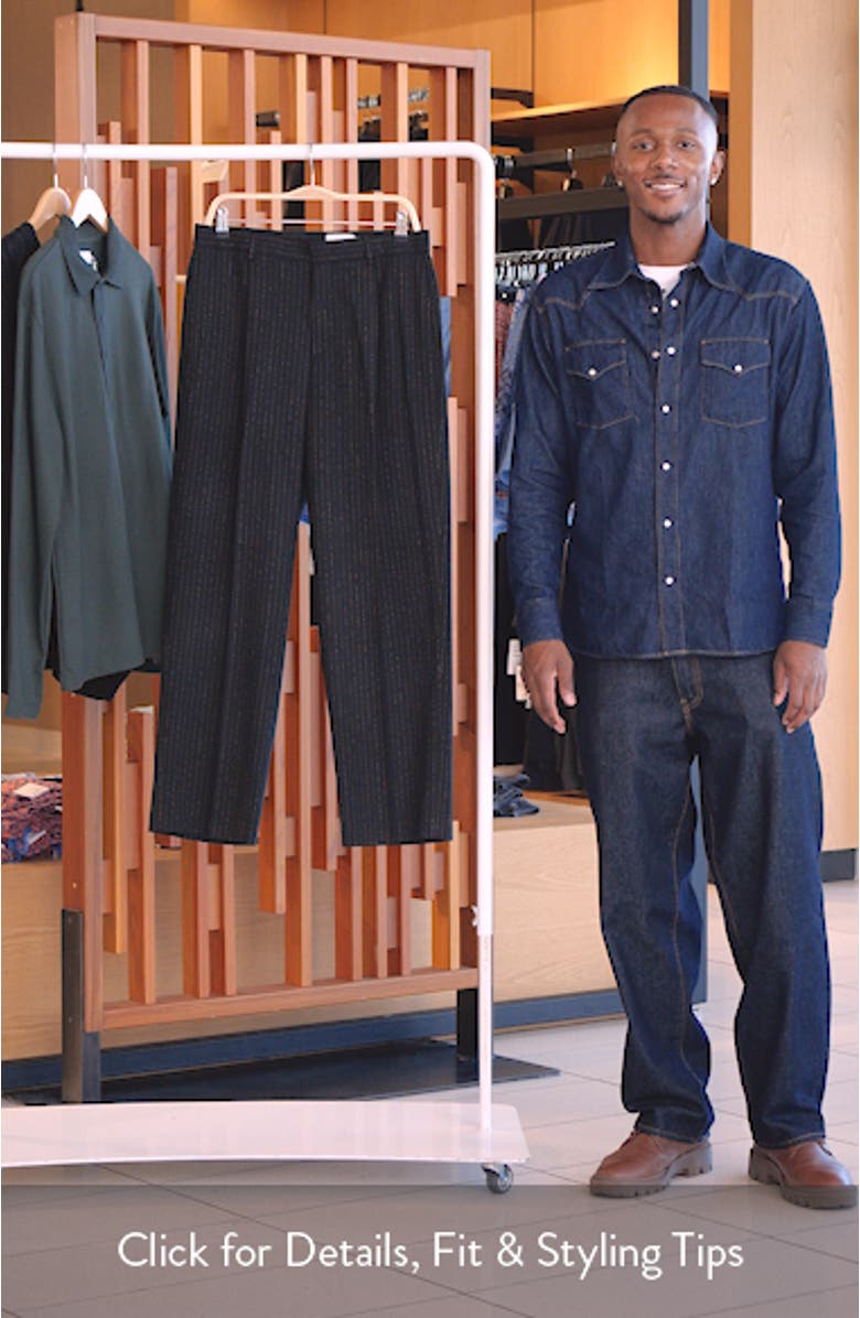 Pinstripe Wide Leg Pants, sales video thumbnail