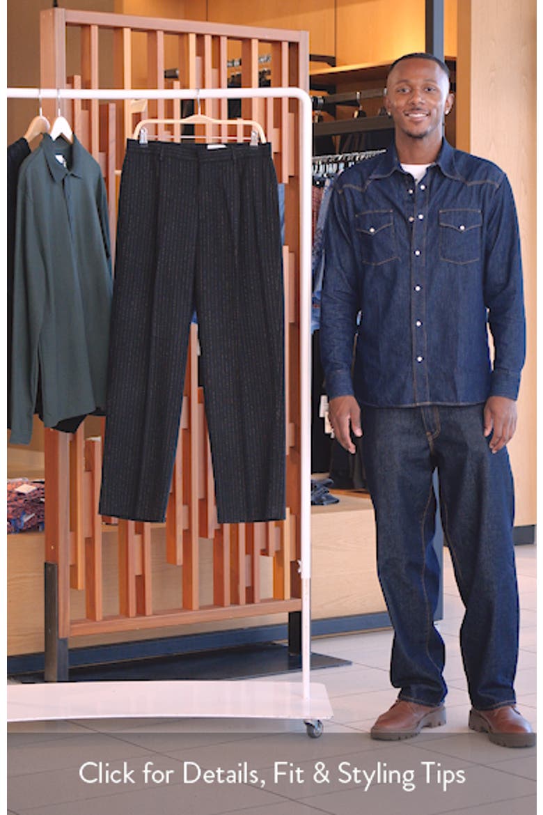 Pinstripe Wide Leg Pants video