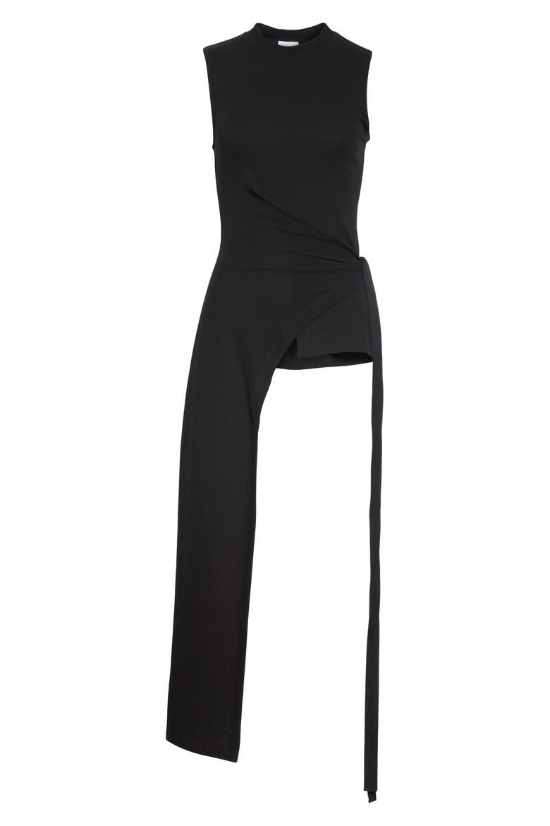 Split Apron Wrap Tee, Alternate, color, BLACK