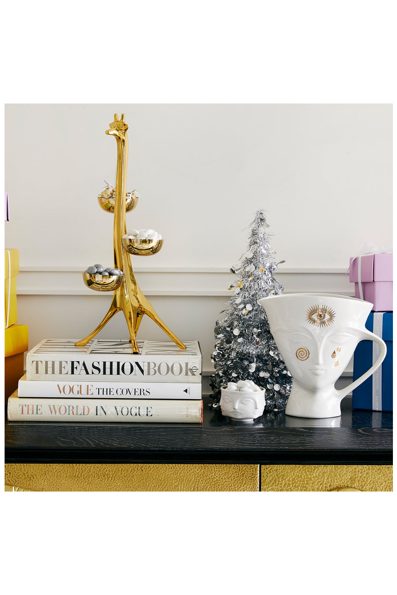 Muse D'Or Votive Holder, Alternate, color, White / Gold