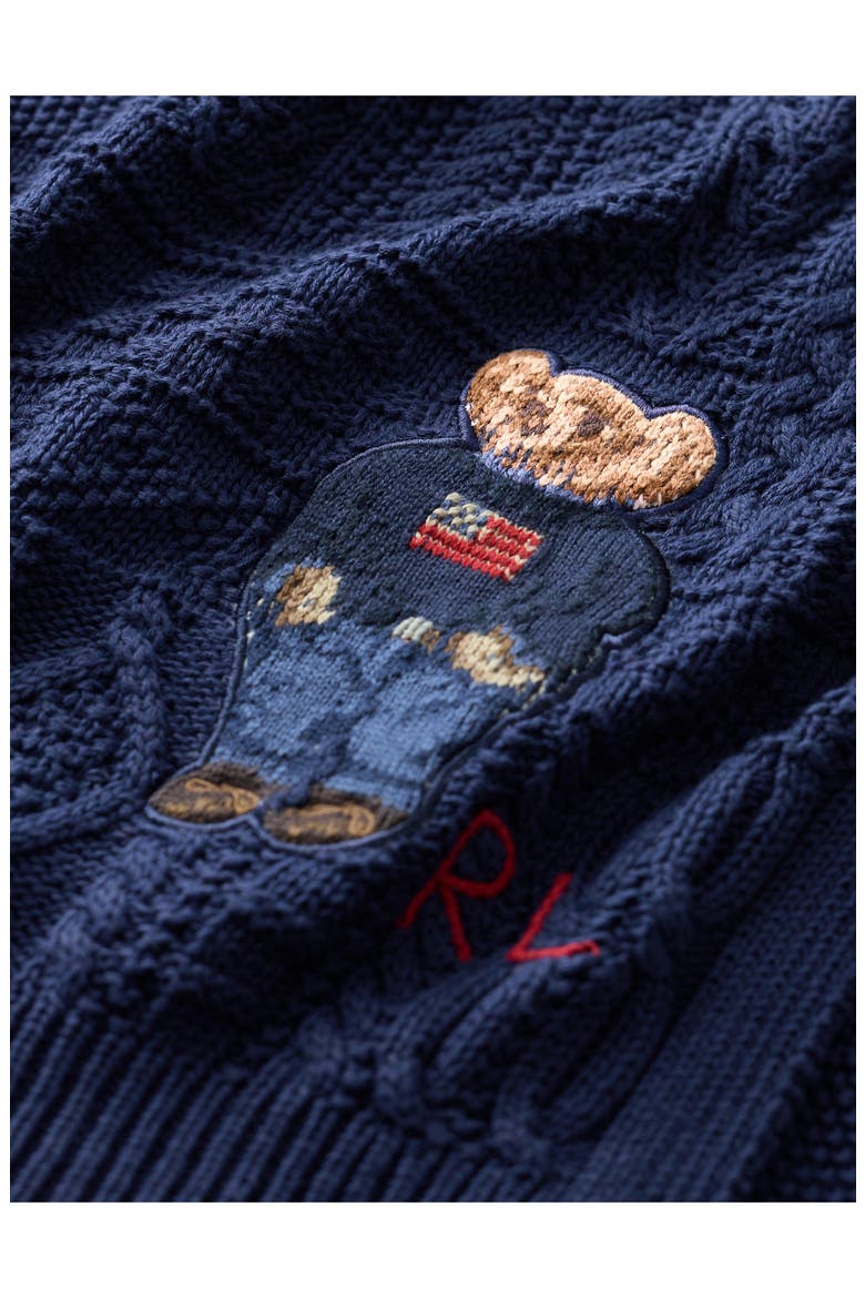 Cable Knit Throw, Alternate, color, NEWPORT NAVY