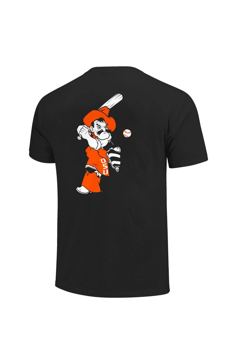 IMAGE ONE Men's Black Oklahoma State Cowboys Baseball 2-Hit T-Shirt, Alternate, color,