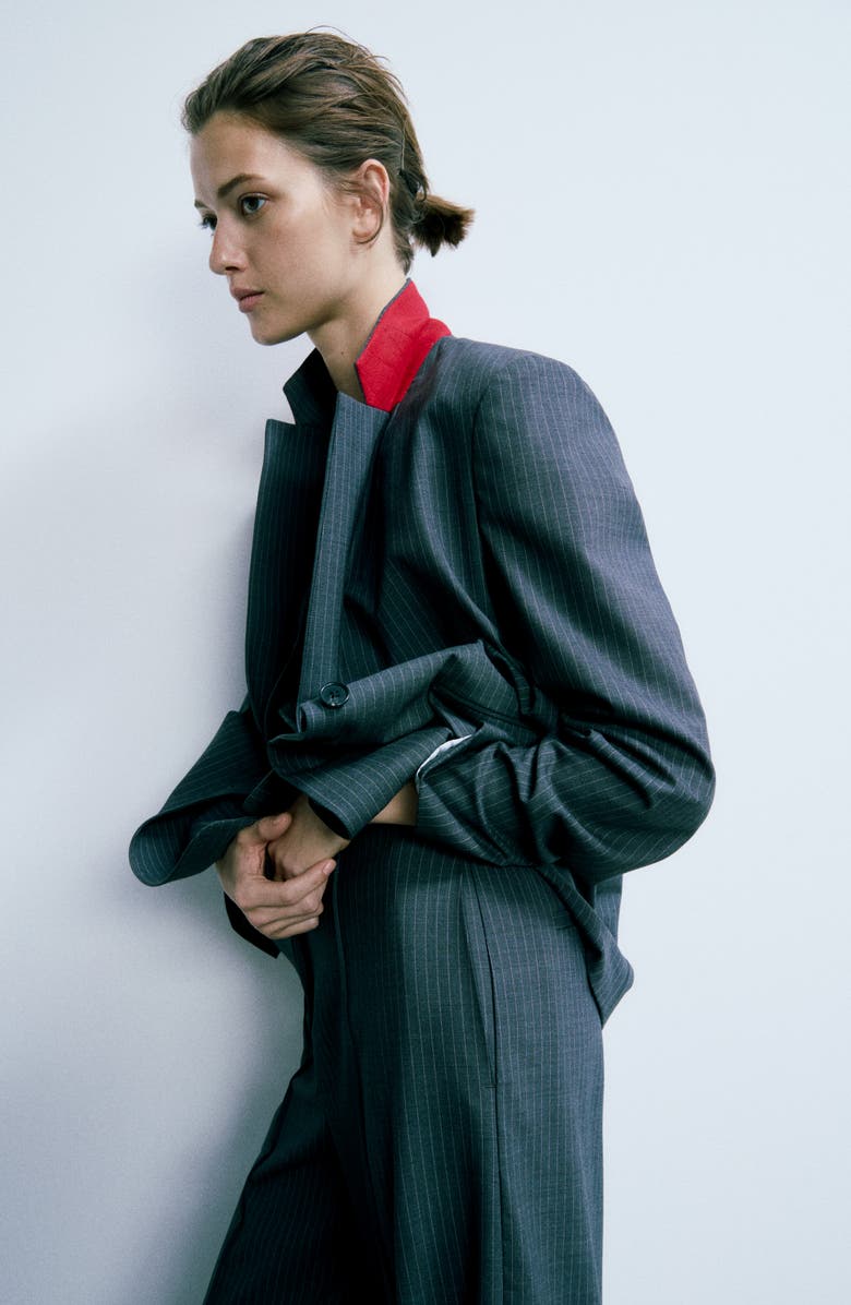 rag & bone Jordyn Hooded Scarf, Alternate, color, Charcoal