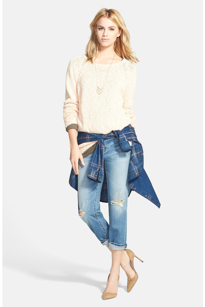 Treasure&Bond Denim Boyfriend Jeans, Alternate, color, LIGHT VINTAGE WASH