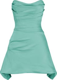 HOUSE OF CB Jasmine Strapless Satin Corset Dress