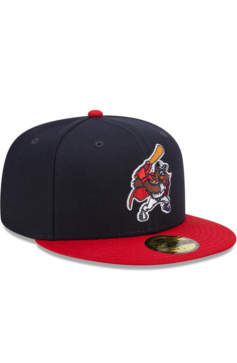 New Era Men's New Era Navy/Red New Hampshire Fisher Cats Marvel x Minor League 59FIFTY Fitted Hat, Alternate, color, Navy